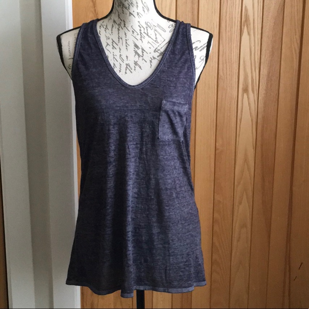 NWOT Athleta Sugar Wash Burnout Pocket Tank Top